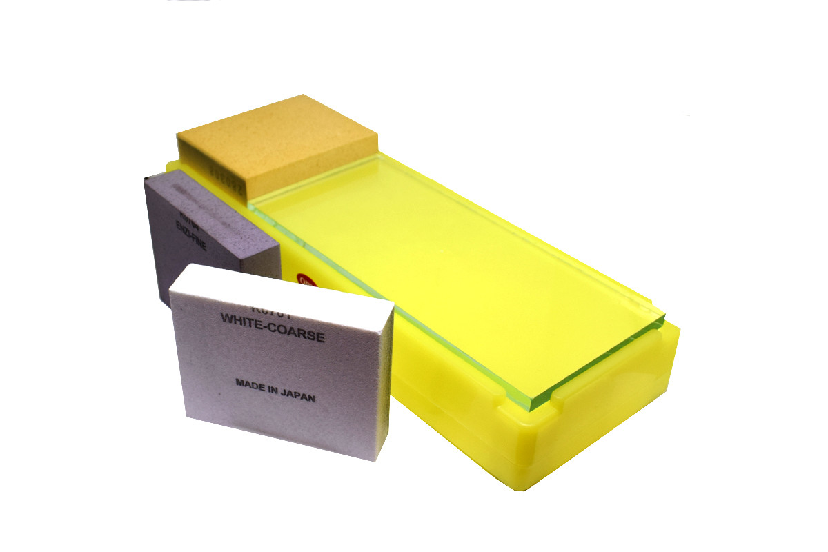 Набір водних каменів SHAPTON Pro 120/1000/5000 grit + бокс-тримач, 70×55×15 мм