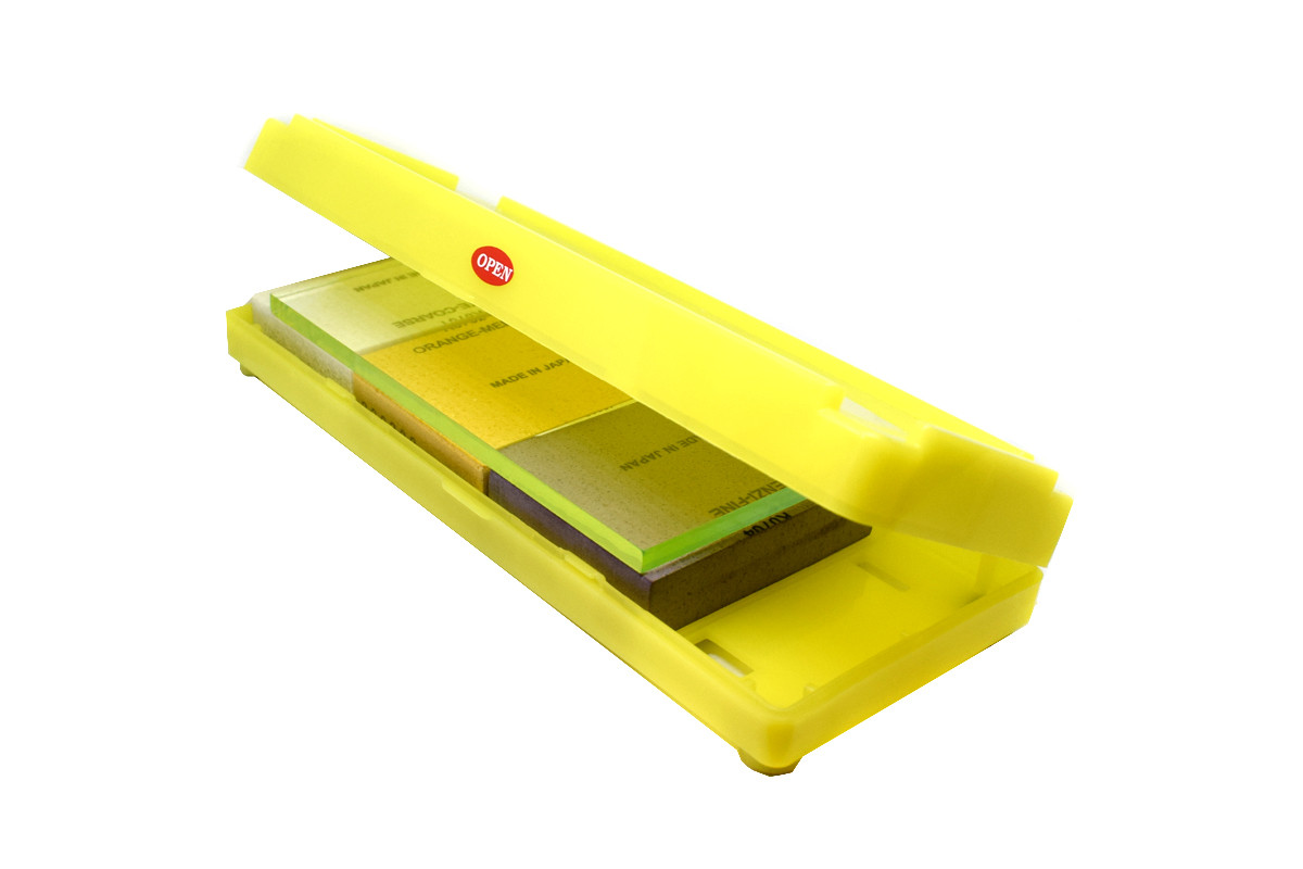 Набір водних каменів SHAPTON Pro 120/1000/5000 grit + бокс-тримач, 70×55×15 мм - Зображення 2