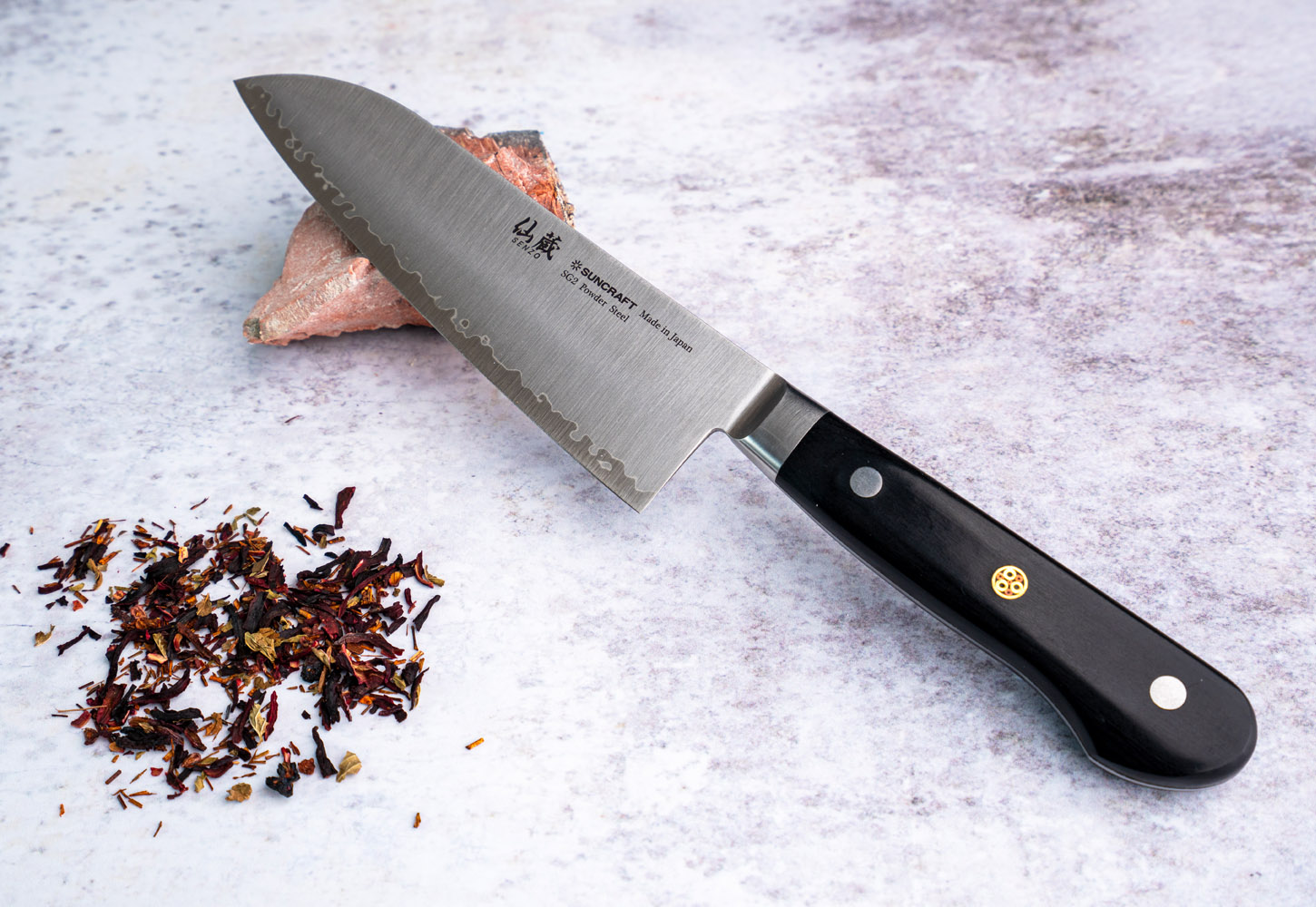 Кухонний ніж Сантоку 165 мм Suncraft Senzo Professional (MP-03) - Зображення 2