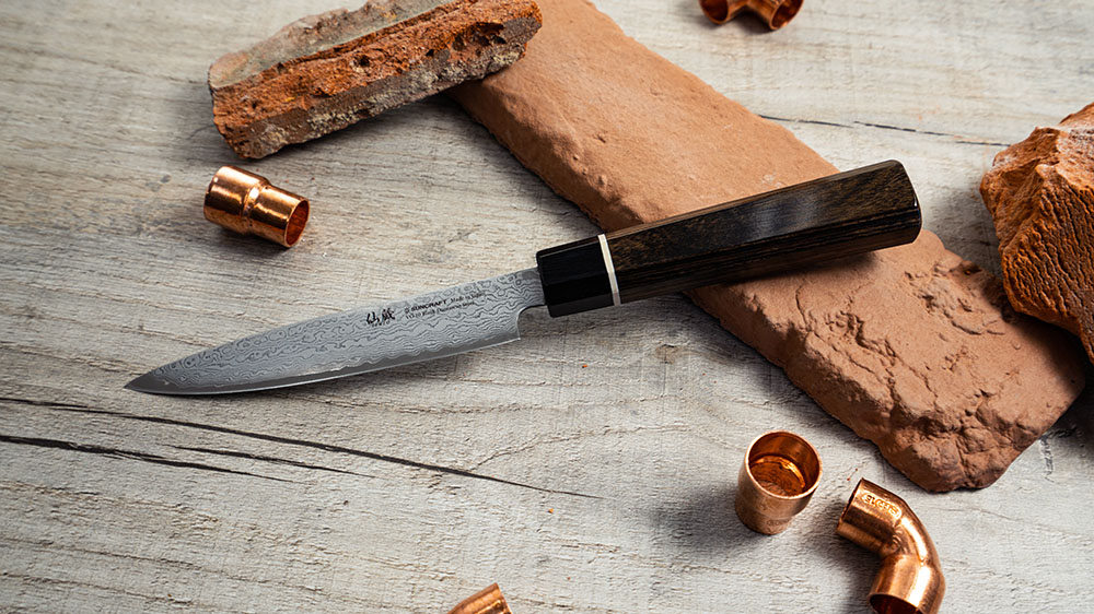 Кухонний ніж універсальний 120 мм Suncraft Senzo Black (BD-02) - Зображення 2