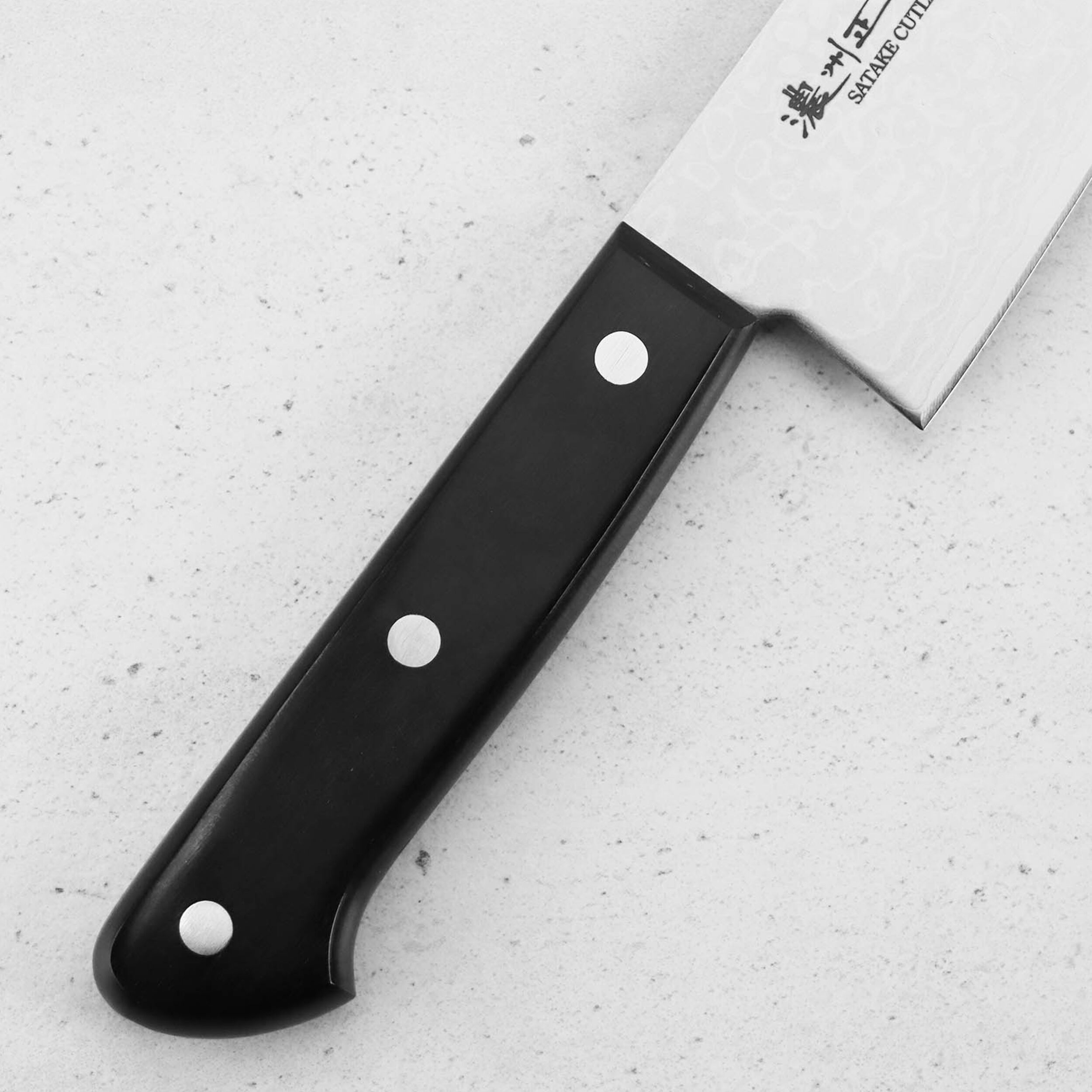 Кухонний ніж Сантоку 170 мм Satake Unique Damascus (806-961) - Зображення 4