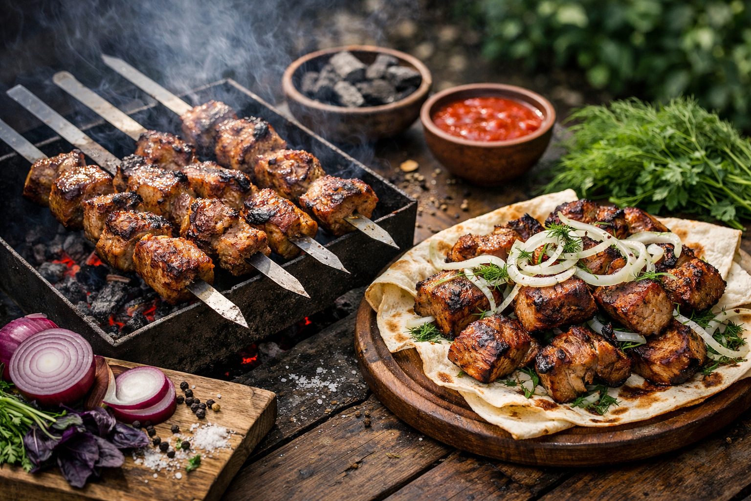 шашлик зі свинини